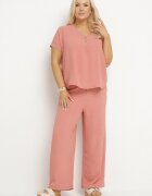 j&x Compleu Roz închis cu croială oversize Bluză și Pantaloni largi Amisora