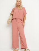 j&x Compleu Roz închis cu croială oversize Bluză și Pantaloni largi Amisora