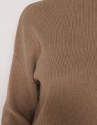 j&x Compleu Tricotat Bej închis din Bumbac și Lână Pulover Lung și Pantaloni Largi Reinesa