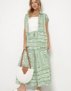 j&x Compleu Verde deschis cu Viscoză cu Motiv Floral Cămașă și Pantaloni Sonaniella