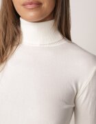j&x Cu guler înalt din viscoză în stil clasic Timme Bej deschis