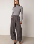 j&x Cu guler înalt din viscoză în stil clasic Timme Gri