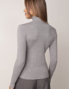 j&x Cu guler înalt din viscoză în stil clasic Timme Gri