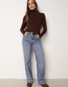 j&x Cu guler înalt din viscoză în stil clasic Timme Maro