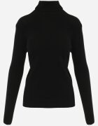 j&x Cu guler înalt din viscoză în stil clasic Timme Negru