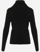 j&x Cu guler înalt din viscoză în stil clasic Timme Negru