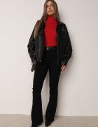 j&x Cu guler înalt din viscoză în stil clasic Timme Roșu