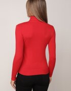 j&x Cu guler înalt din viscoză în stil clasic Timme Roșu