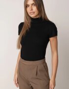 j&x Cu guler înalt din viscoză și mânecă scurtă Gobeli Negru