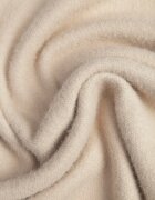 j&x Cu guler înalt minimalist cu lână și manșete striate Jazuria Bej