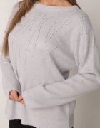 j&x Elegant Pulover cu lână decorat cu zirconii Witra Gri