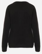 j&x Elegant Pulover cu lână decorat cu zirconii Witra Negru