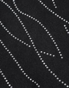 j&x Elegant Pulover cu lână decorat cu zirconii Witra Negru