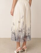 j&x Fustă plisată în croi evazat cu broderie florală Atizin Bej deschis