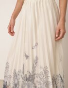 j&x Fustă plisată în croi evazat cu broderie florală Atizin Bej deschis