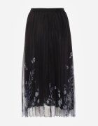 j&x Fustă plisată în croi evazat cu broderie florală Atizin Bleumarin