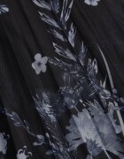 j&x Fustă plisată în croi evazat cu broderie florală Atizin Bleumarin