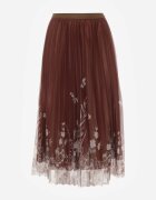j&x Fustă plisată în croi evazat cu broderie florală Atizin Maro