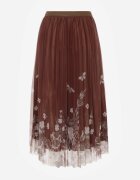 j&x Fustă plisată în croi evazat cu broderie florală Atizin Maro