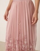 j&x Fustă plisată în croi evazat cu broderie florală Atizin Roz
