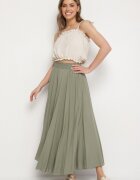 j&x Fustă Verde din viscoză Cloș Lunisenia