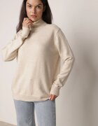j&x Maletă Bej deschis Casual cu Lână cu Croială Dreaptă Reiselia