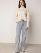 j&x Maletă Bej deschis Casual cu Lână cu Croială Dreaptă Reiselia