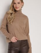 j&x Maletă Casual Bej cu Lână cu Croială Dreaptă Reiselia