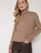 j&x Maletă Casual Bej cu Lână cu Croială Dreaptă Reiselia