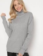 j&x Maletă Gri Casual din Bumbac din Tricot Reiat Tinathra