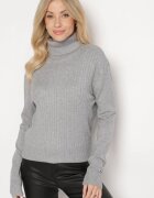 j&x Maletă Gri Casual din Bumbac din Tricot Reiat Tinathra