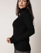 j&x Maletă Neagră cu Lână cu Croială Clasică Zozilya