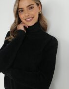 j&x Maletă neagră de lână lungă Humie