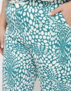 j&x Pantaloni Albaștri Regular cu Elastic în Talie și Decolteu Abstract Cleava