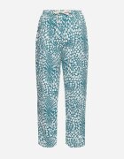 j&x Pantaloni Albaștri Regular cu Elastic în Talie și Decolteu Abstract Cleava