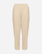 j&x Pantaloni Bej de Bumbac cu Talie Înaltă Vivivara