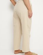j&x Pantaloni Bej deschis Clasici din bumbac cu elastic în talie Olozi