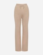 j&x Pantaloni căptușiți tricotați cu croială largă bej Miorea