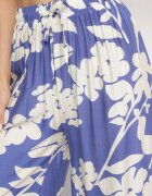 j&x Pantaloni de viscoză albaștri cu croi larg cu talie înaltă cu imprimeu floral Neorilia