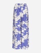 j&x Pantaloni de viscoză albaștri cu croi larg cu talie înaltă cu imprimeu floral Neorilia