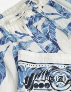 j&x Pantaloni din viscoză largi cu motiv floral Casual Nelinore Crem cu albastru