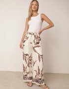 j&x Pantaloni din viscoză largi cu motiv floral Casual Nelinore Maro