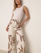 j&x Pantaloni din viscoză largi cu motiv floral Casual Nelinore Maro