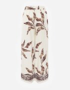 j&x Pantaloni din viscoză largi cu motiv floral Casual Nelinore Maro