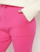 j&x Pantaloni Fuchsia din bumbac cu talie înaltă și șnur în talie Venerithra