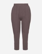 j&x Pantaloni Gri Clasici din Bumbac cu Elastic în Talie Olozi