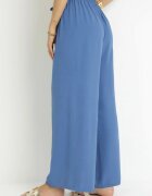 j&x Pantaloni Larghi Albaștri cu elastic în talie Koia
