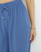 j&x Pantaloni Larghi Albaștri cu elastic în talie Koia