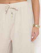 j&x Pantaloni largi bej deschis din bumbac decorați cu legătură Rosadira