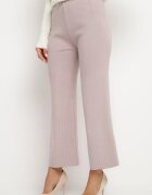 j&x Pantaloni largi mov deschis cu talie înaltă și bandă elastică în talie decorate cu strasuri Saviane
